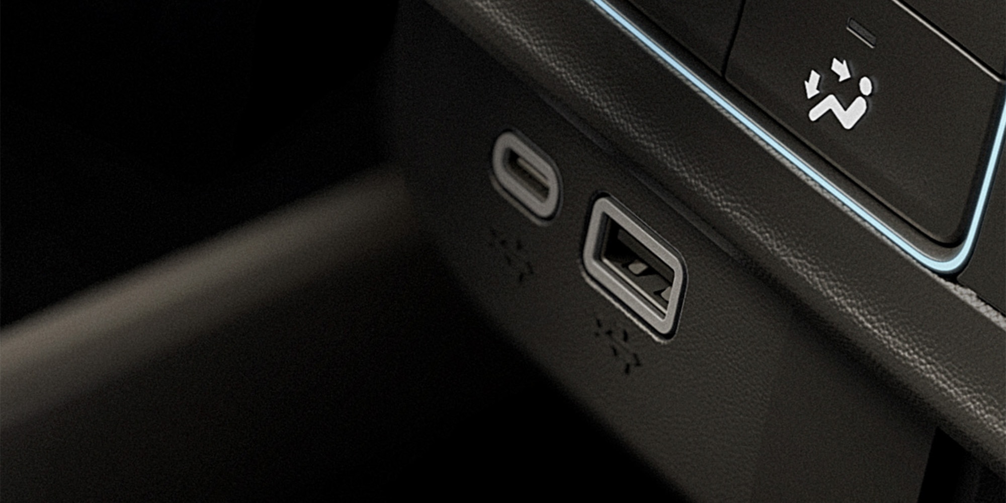 Entradas USB duales, frontal y traseras de la Chevrolet Colorado