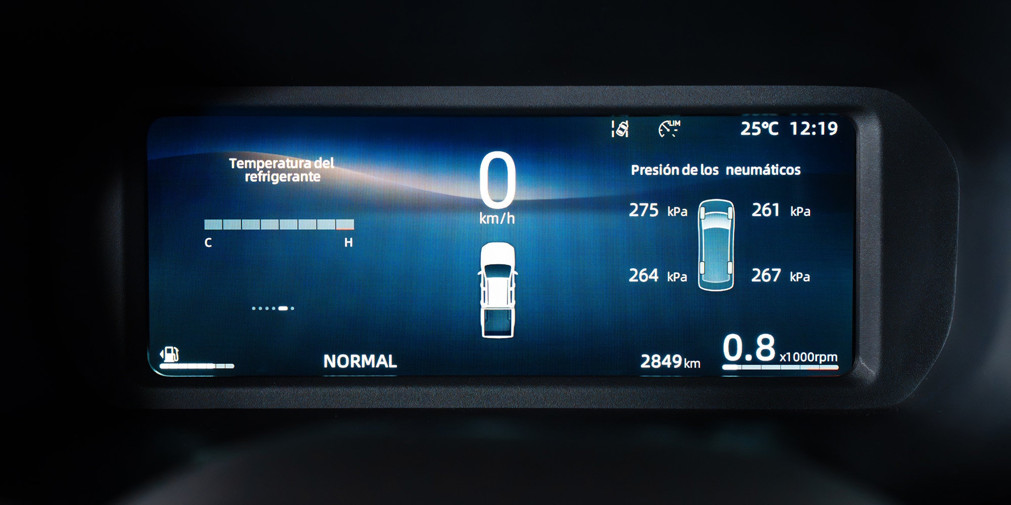 Panel de instrumentos digital de la Chevrolet D-Max.
