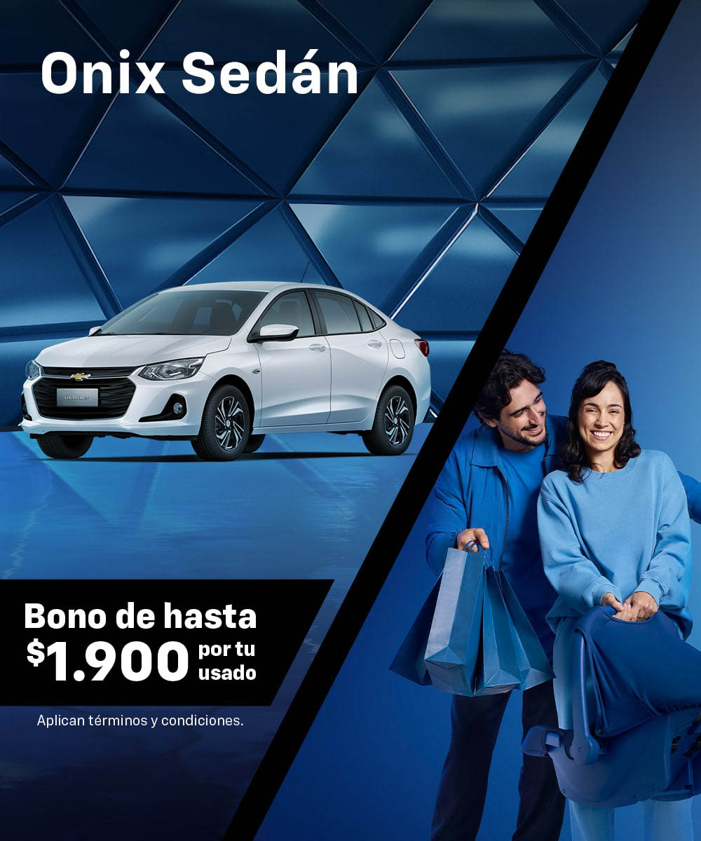 Chevrolet Onix Sedan con Bono de hasta $1.900 por tu usado