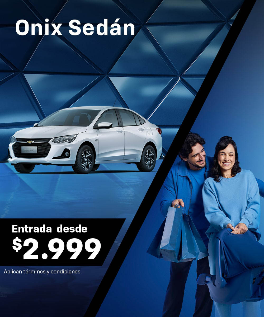 Chevrolet Onix Sedan con Bono de hasta $2.999 por tu usado